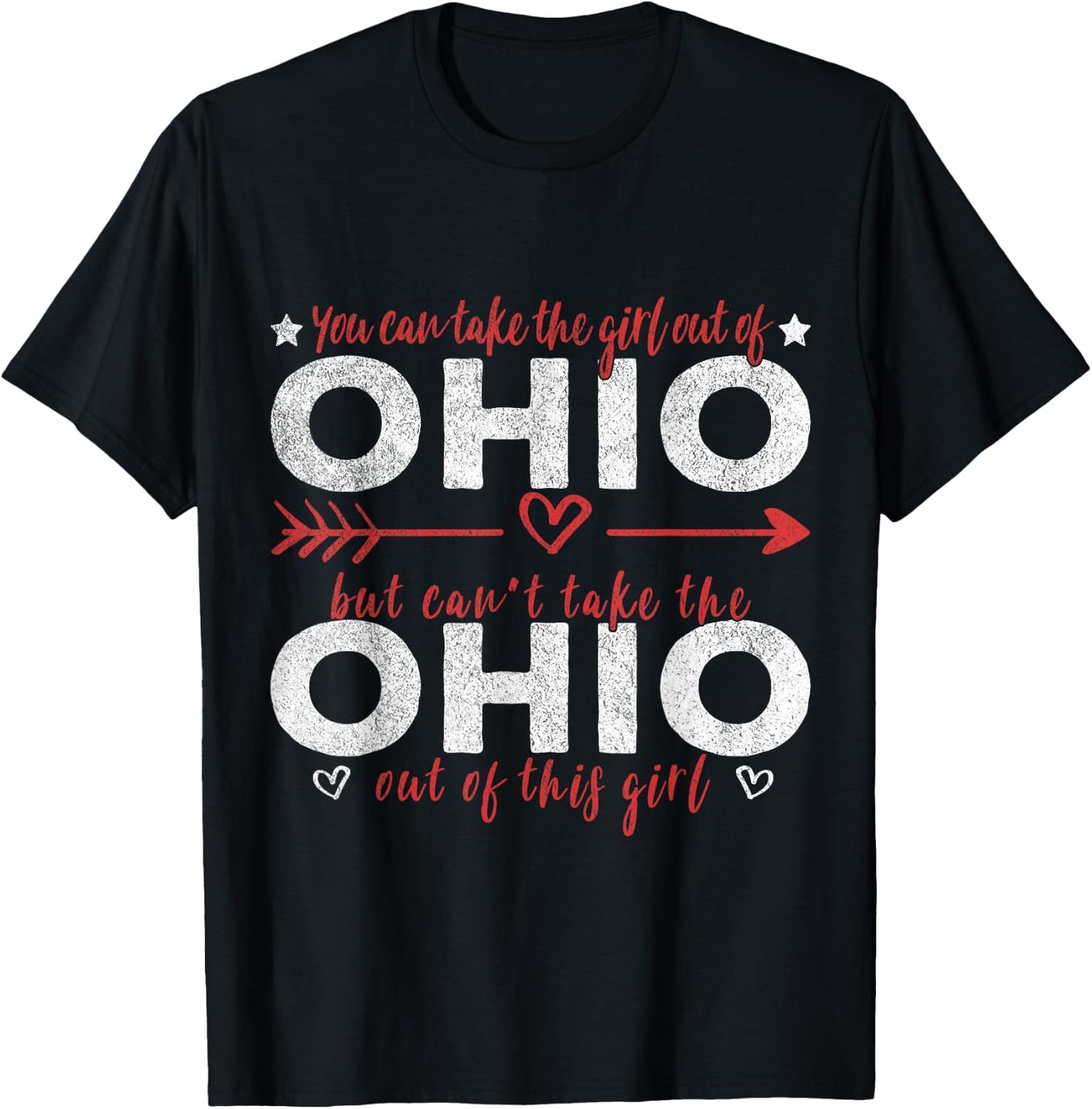 Girl Out Of Ohio Hometown Home Ohio T-Shirt - T-Shirt | Black
