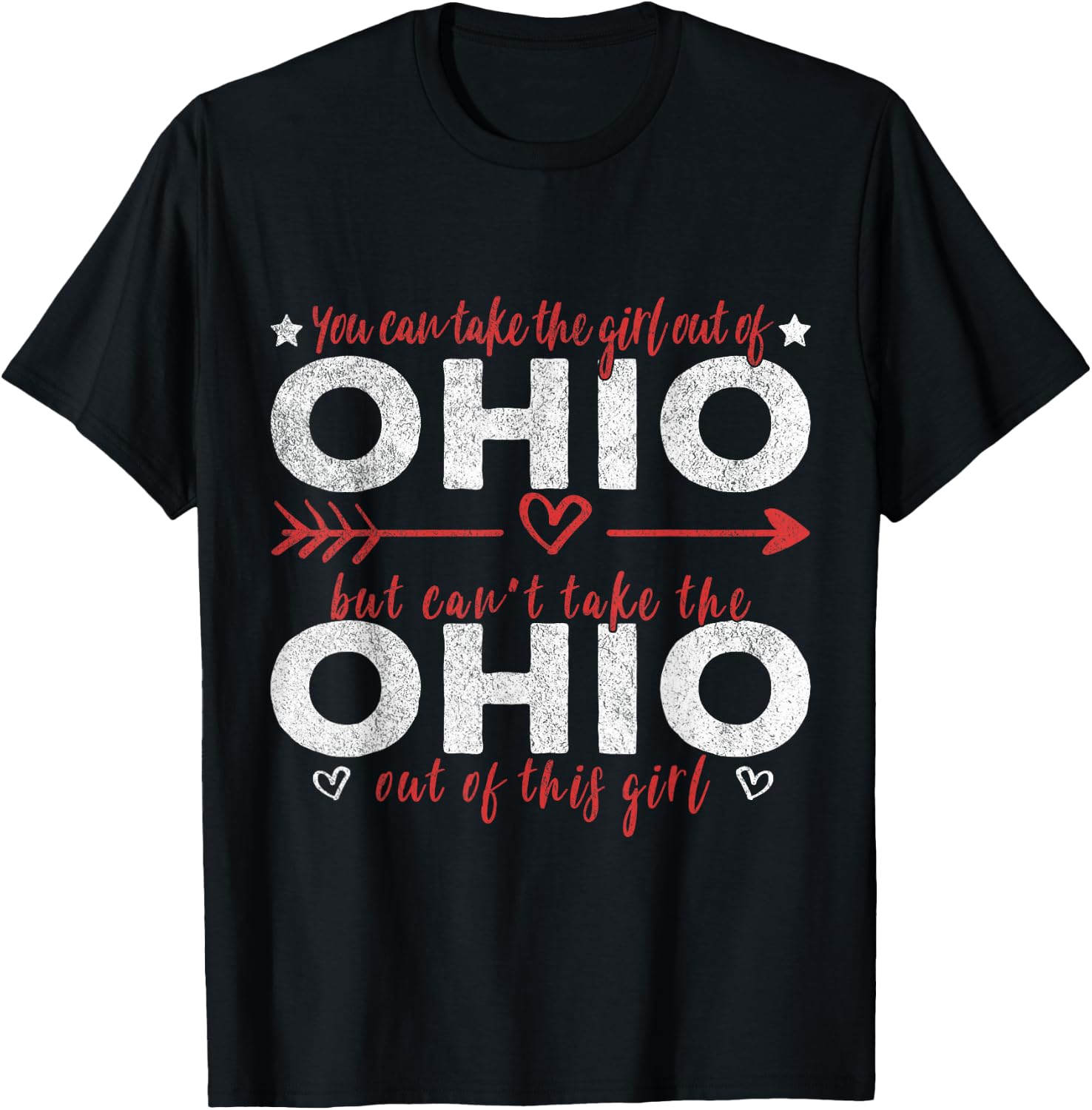 Girl Out Of Ohio Hometown Home Ohio T-Shirt - T-Shirt | Black