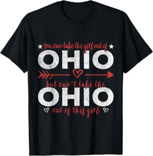Girl Out Of Ohio Hometown Home Ohio T-Shirt - T-Shirt | Black