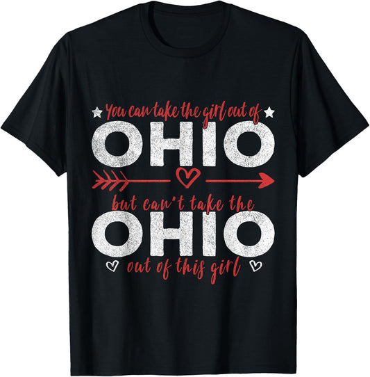 Girl Out Of Ohio Hometown Home Ohio T-Shirt - T-Shirt | Black