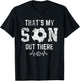 Soccer mom that's my son out there Soccer distressed T-Shirt - T-Shirt | Black