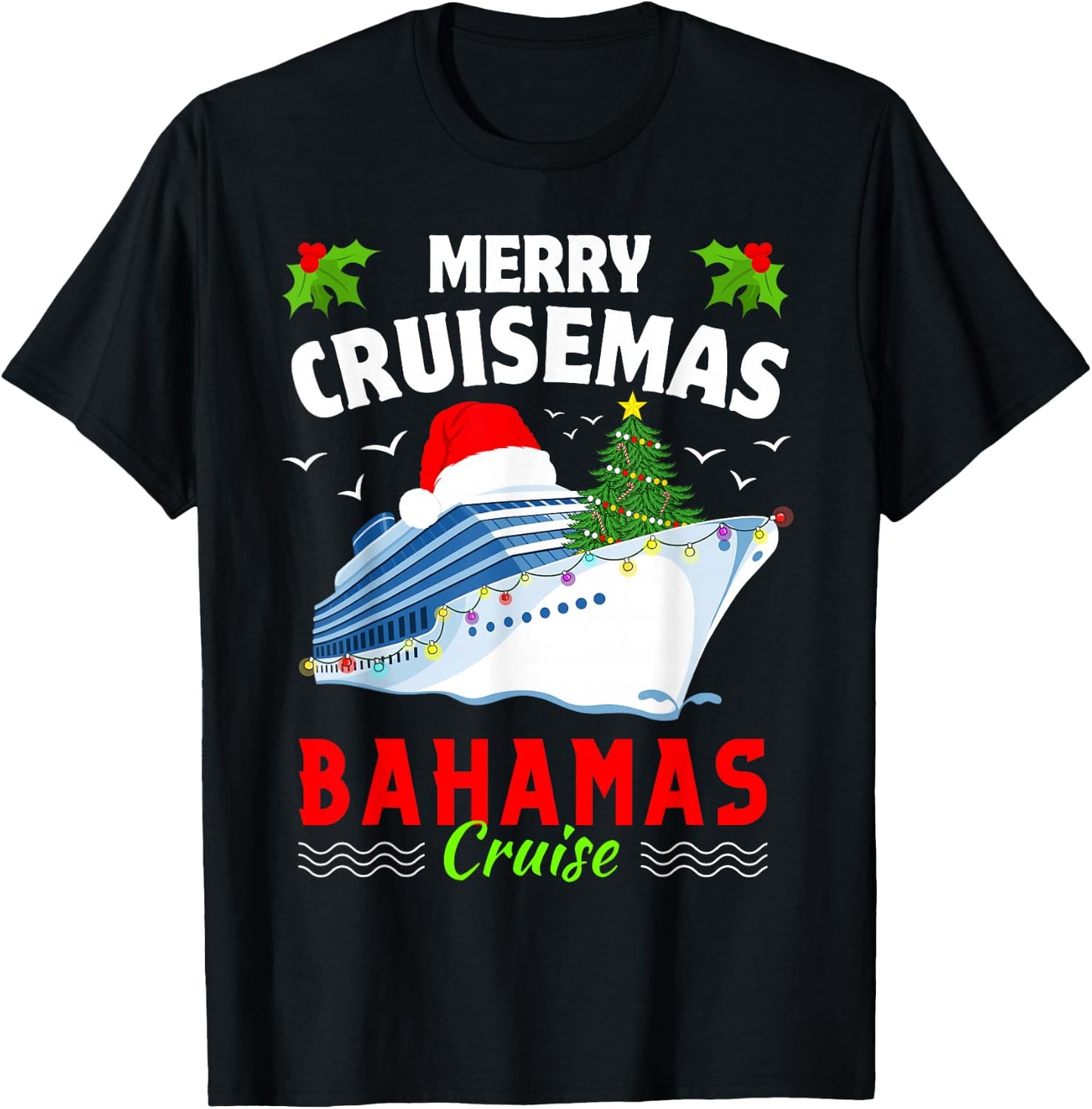 Family Christmas Cruise 2023 - Bahamas Cruise matching group T-Shirt - T-Shirt | Black