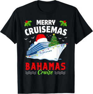 Family Christmas Cruise 2023 - Bahamas Cruise matching group T-Shirt - T-Shirt | Black