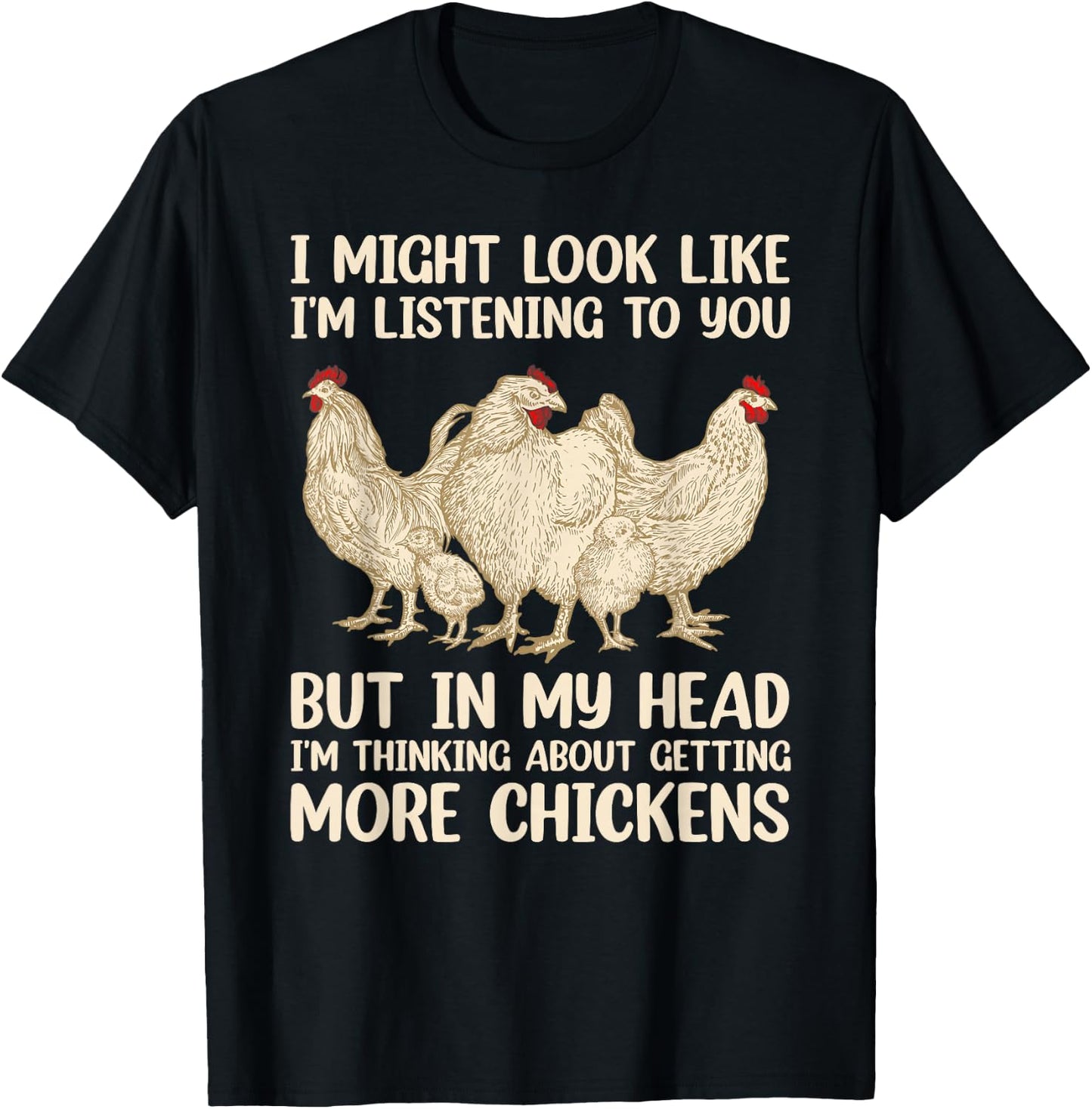 Funny Chicken Design Women Chicken Farmer Farming T-Shirt - T-Shirt | Black