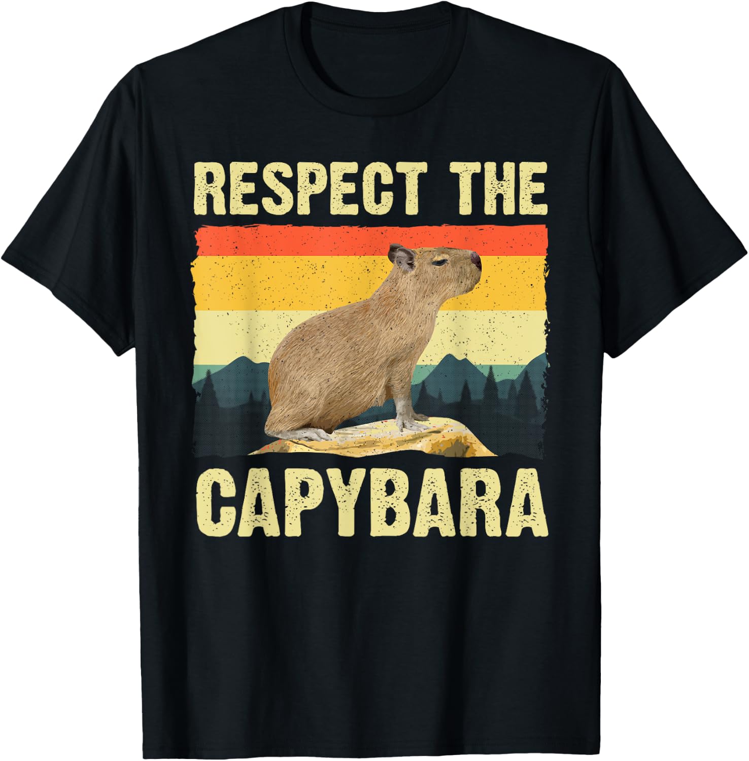 Capybara Art Women Kids Rodent Animal Lover Capybara T-Shirt - T-Shirt | Black