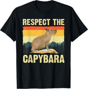 Capybara Art Women Kids Rodent Animal Lover Capybara T-Shirt - T-Shirt | Black