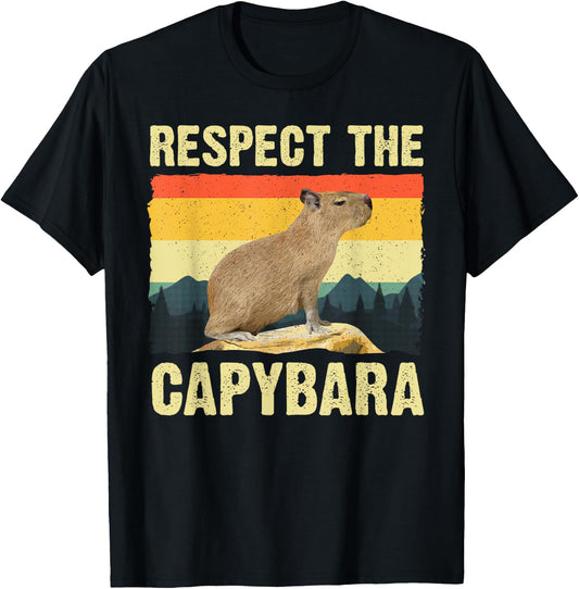 Capybara Art Women Kids Rodent Animal Lover Capybara T-Shirt - T-Shirt | Black