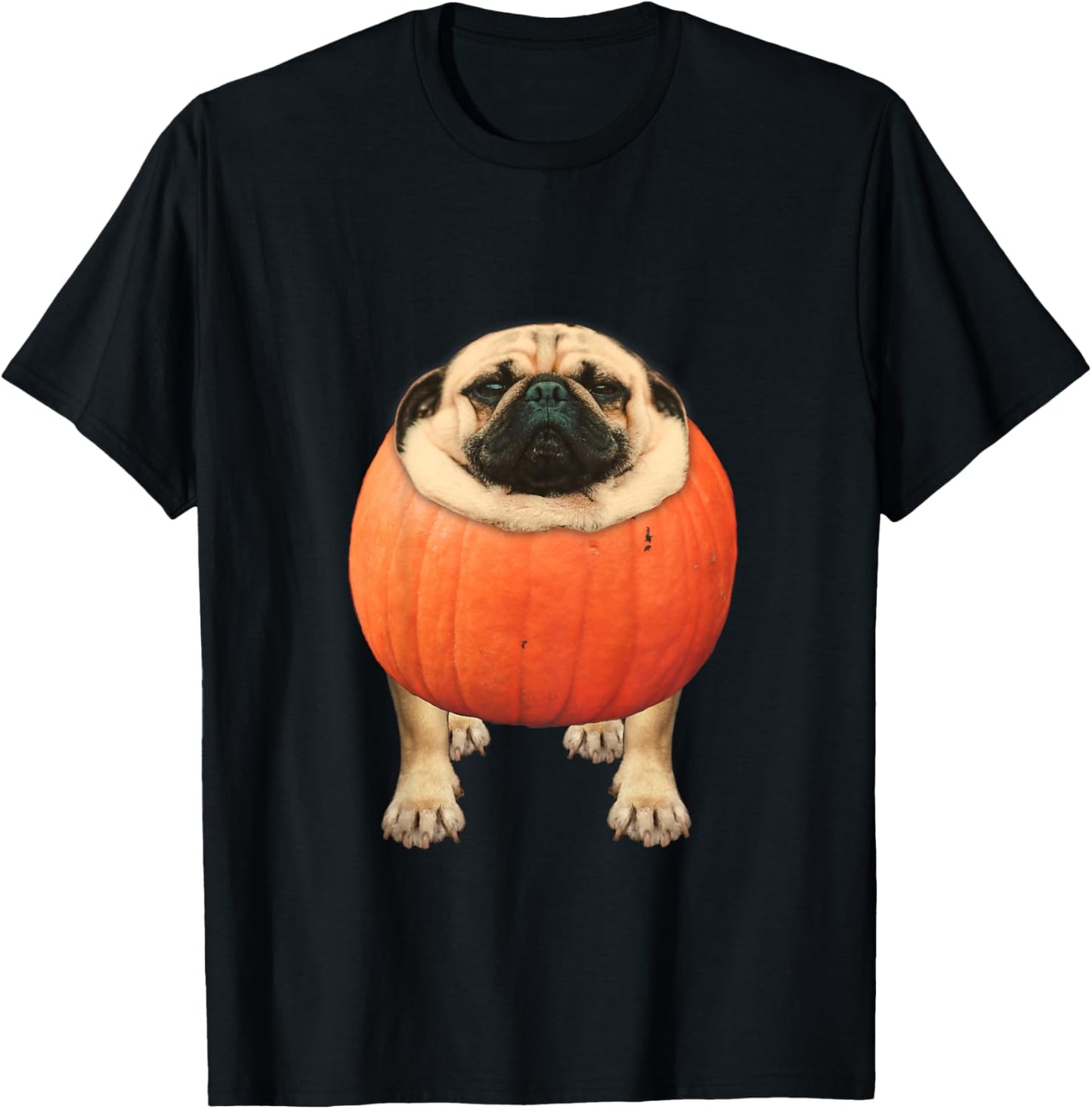 Kids Cute Dog Pug Pumpkin Halloween Costume Pug-Kin mom of Pugs T-Shirt - T-Shirt | Black
