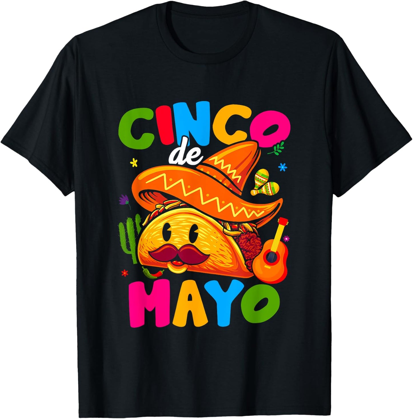 Cinco De Mayo Mexican Lets Fiesta 5 De Mayo Women Men T-Shirt - T-Shirt | Black