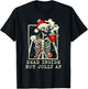 Dead Inside But Jolly AF Skeleton Coffee Latte Christmas T-Shirt - T-Shirt | Black