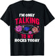 Collecting Rocks Crystals I'm Only Talking To My Rocks Today T-Shirt - T-Shirt | Black