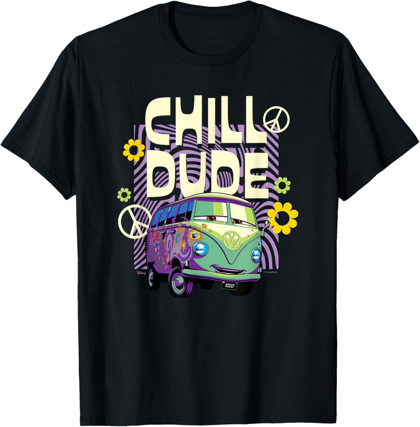 Cars - Filmore Chill Dude T-Shirt - T-Shirt | Black