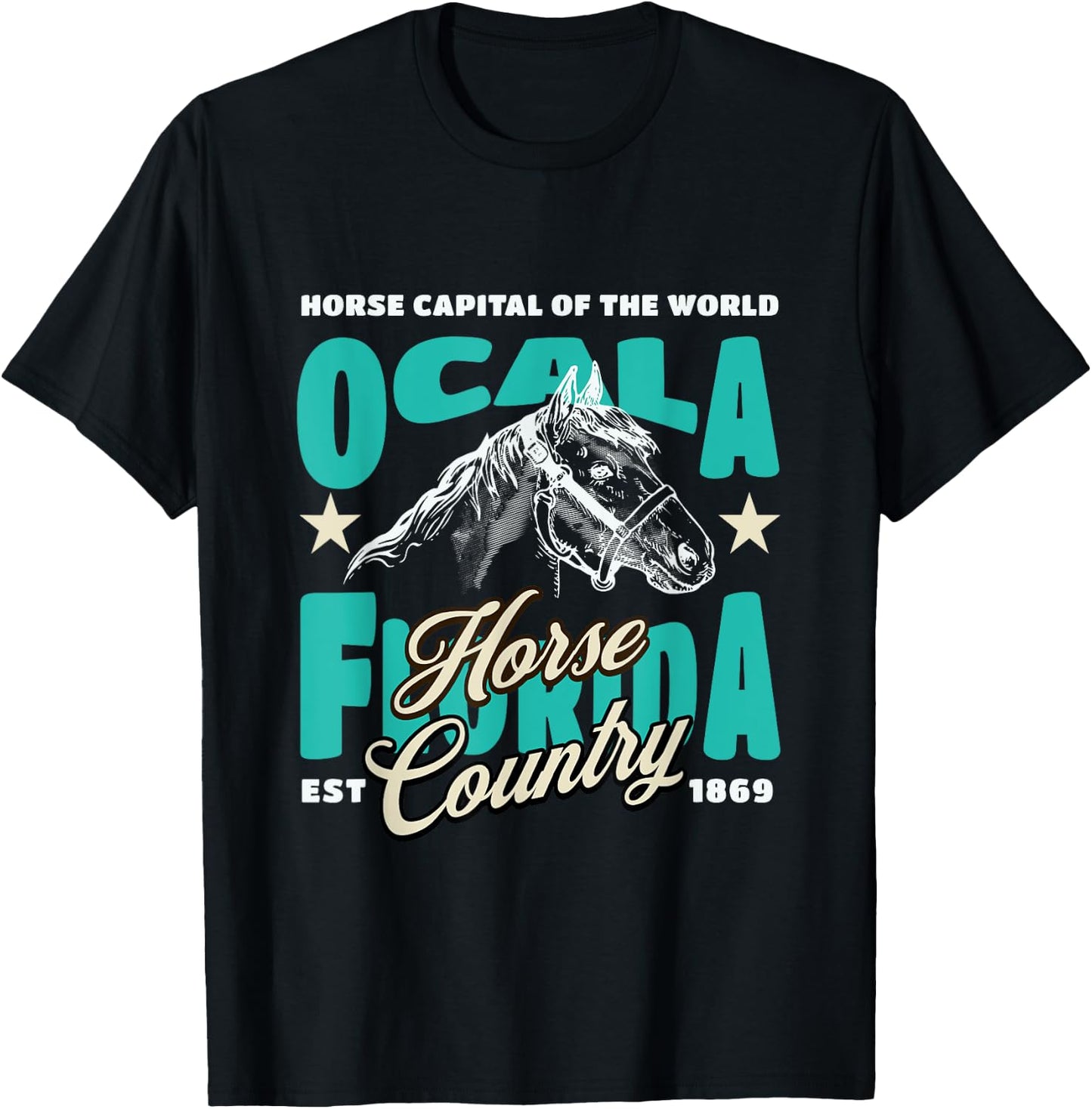 Ocala Florida Horse T-Shirt - T-Shirt | Black