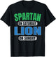 Spartan on Saturday Lion on Sunday Motivation Vintage Funny T-Shirt - T-Shirt | Black