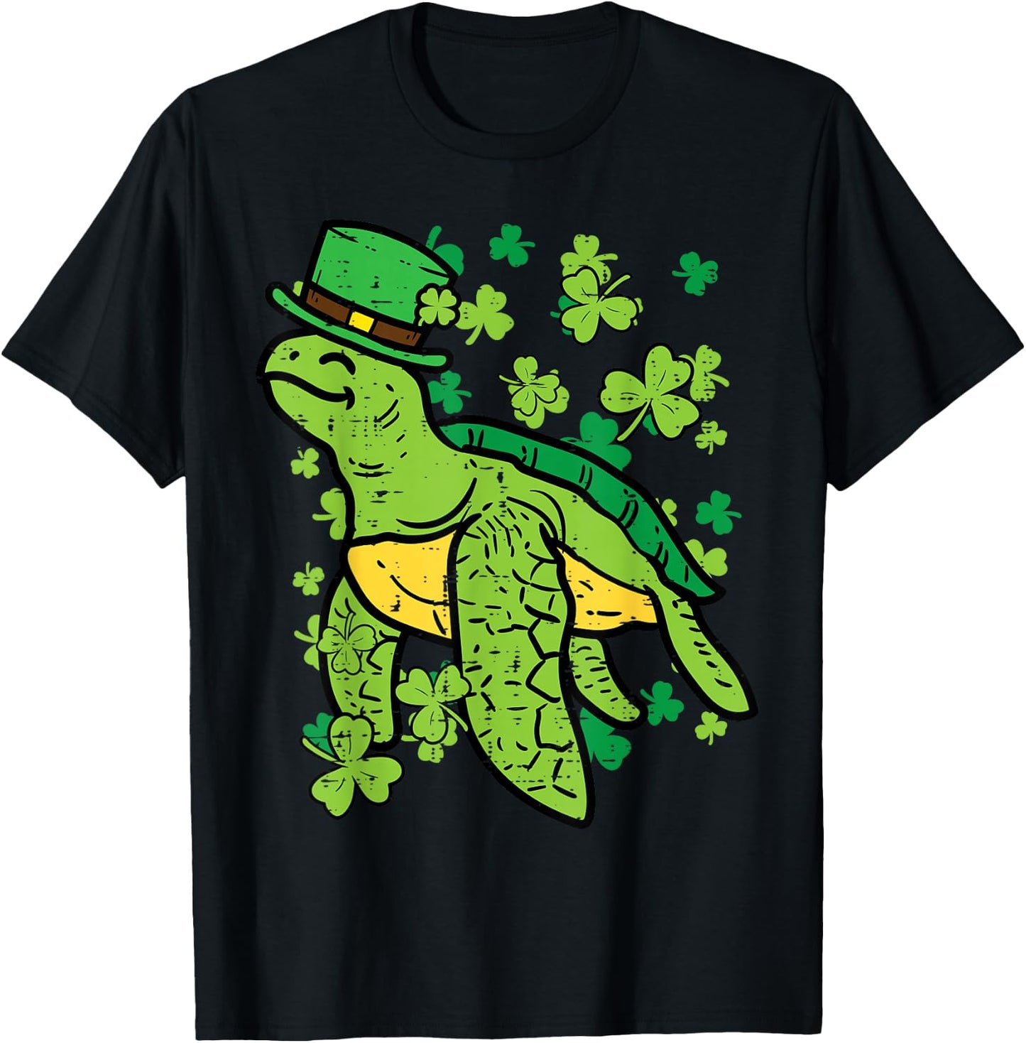 St Patricks Day Irish Turtle Saint Paddys Men Women Kids T-Shirt - T-Shirt | Black