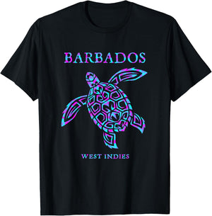 Barbados Sea Turtle Boys Girls Toddler Vacation Souvenir T-Shirt - T-Shirt | Black