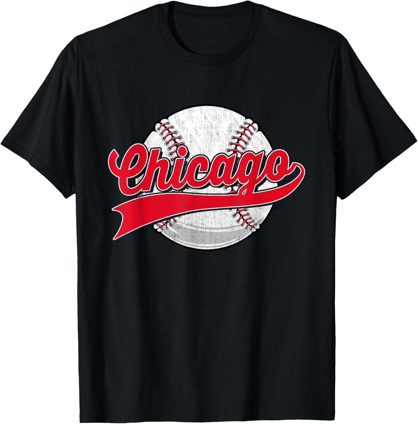 Vintage Chicago Baseball Lover Players Women T-Shirt - T-Shirt | Black