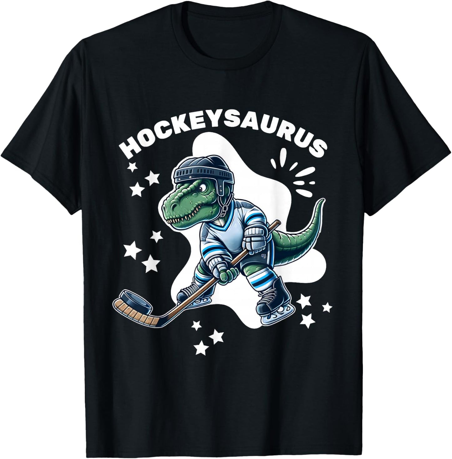 Hockeysaurus FunnyDinosaur Hockey Kids Hockey Boy T-Shirt - T-Shirt | Black
