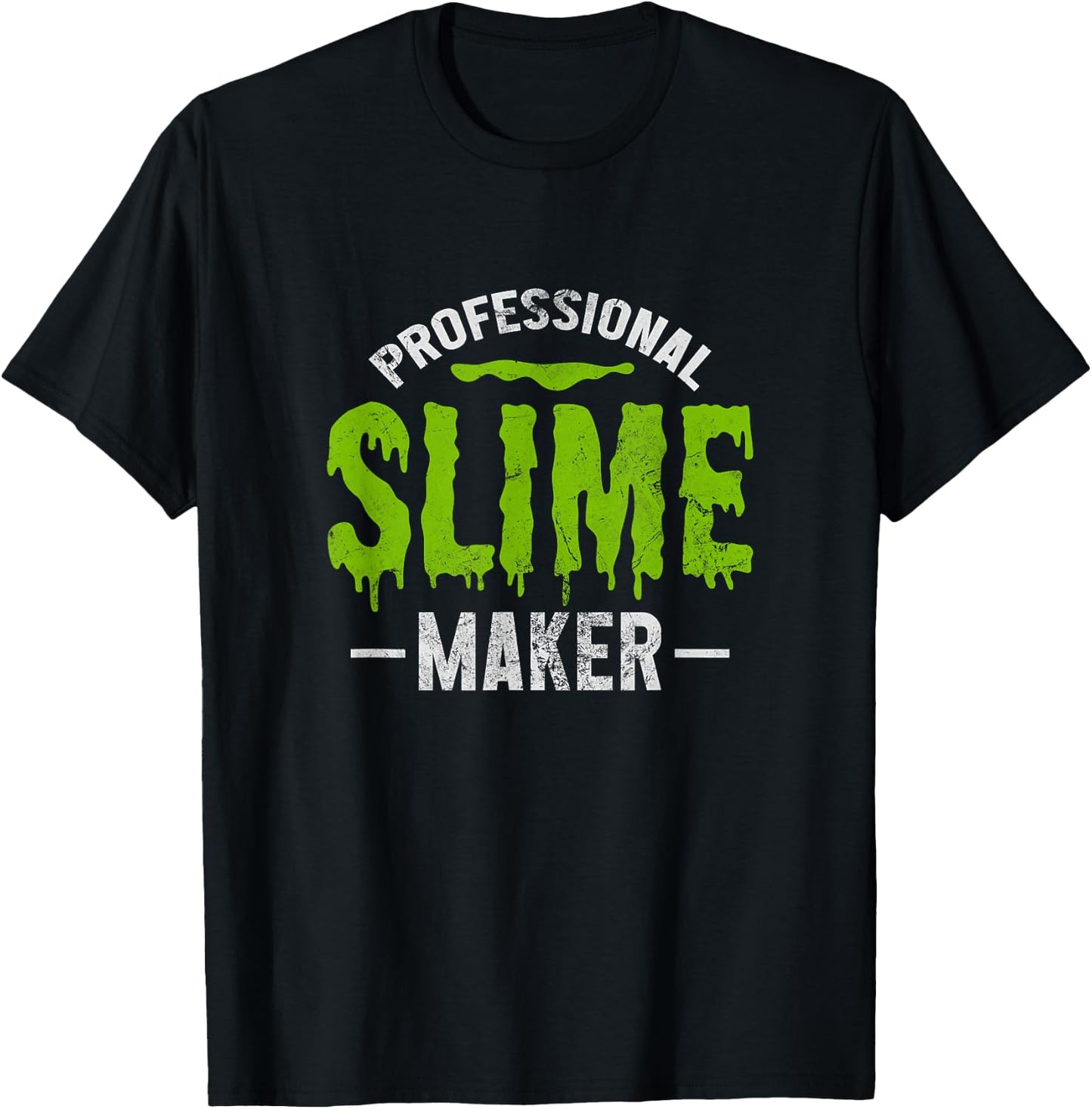 Professional Slime Maker Slime Making Distressed T-Shirt - T-Shirt | Black