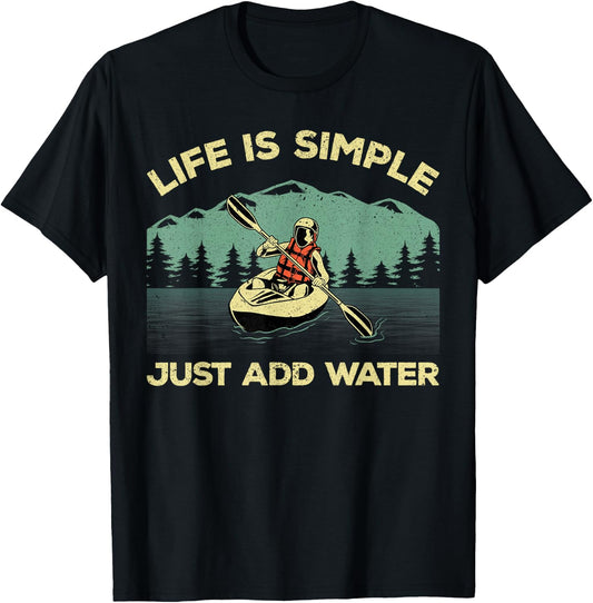 Unique Kayak Gift Oar Kayaking Accessories & Stuff Funny Kayaking Design Women Paddling Canoeing Lover T-Shirt - T-Shirt | Black