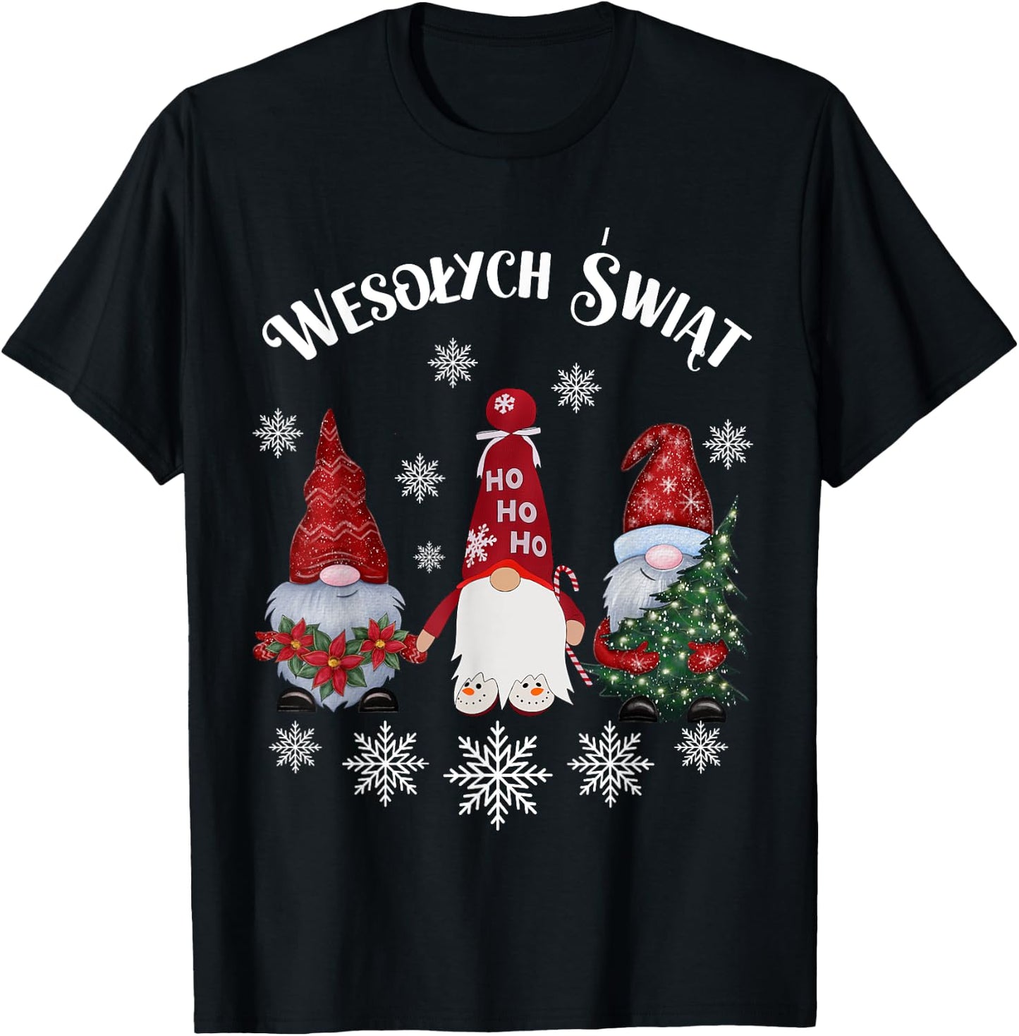Wesolych Swiat Polish language Merry Christmas T-Shirt - T-Shirt | Black