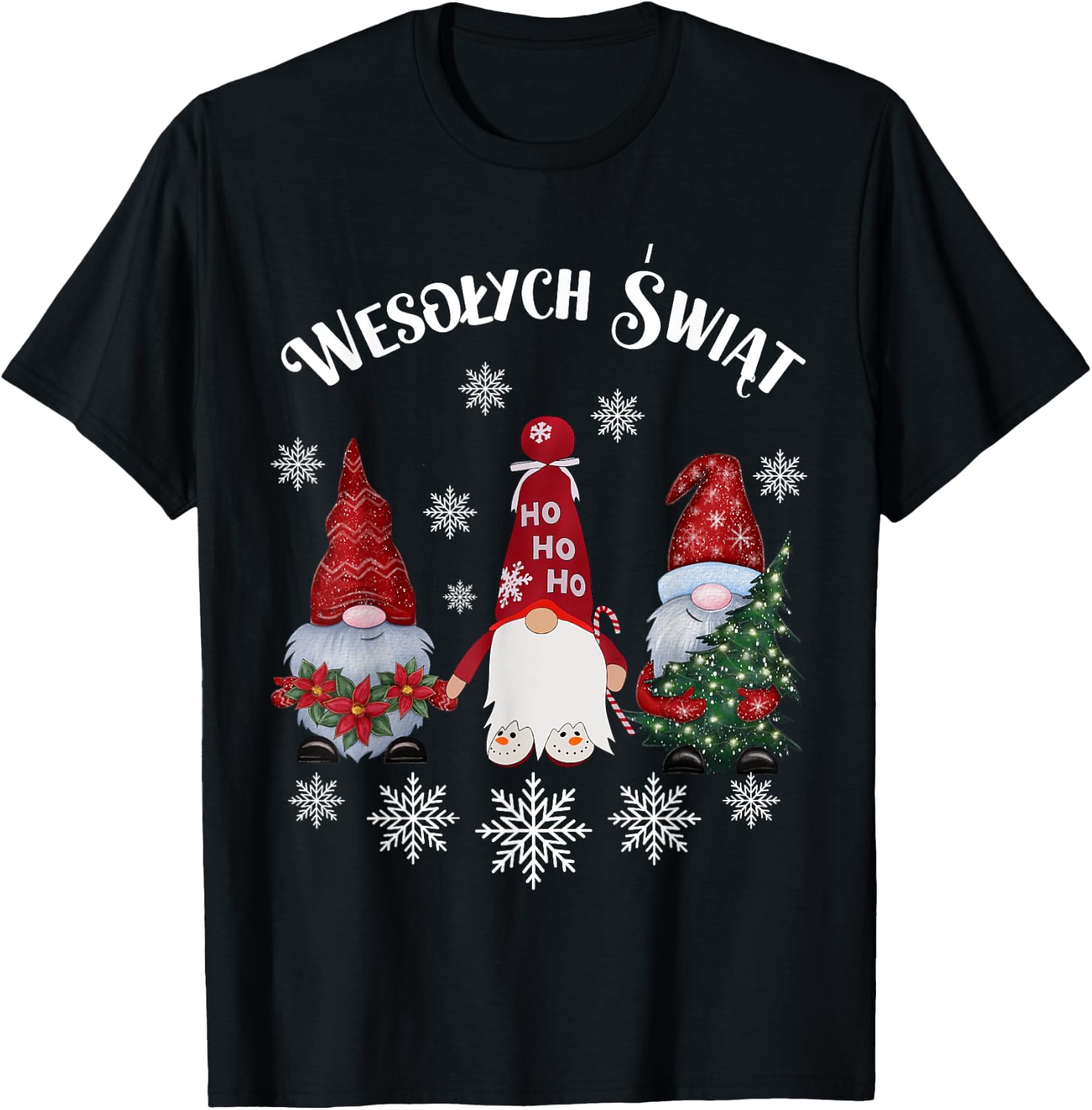 Wesolych Swiat Polish language Merry Christmas T-Shirt - T-Shirt | Black