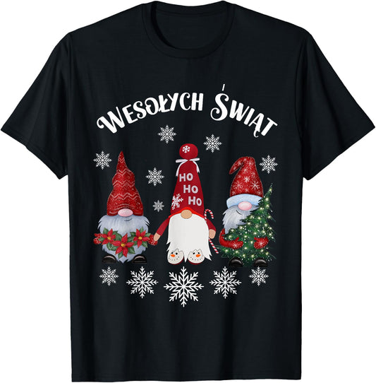 Wesolych Swiat Polish language Merry Christmas T-Shirt - T-Shirt | Black
