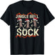 Jingle Bell Sock Funny Sock Monkey Christmas T-Shirt - T-Shirt | Black