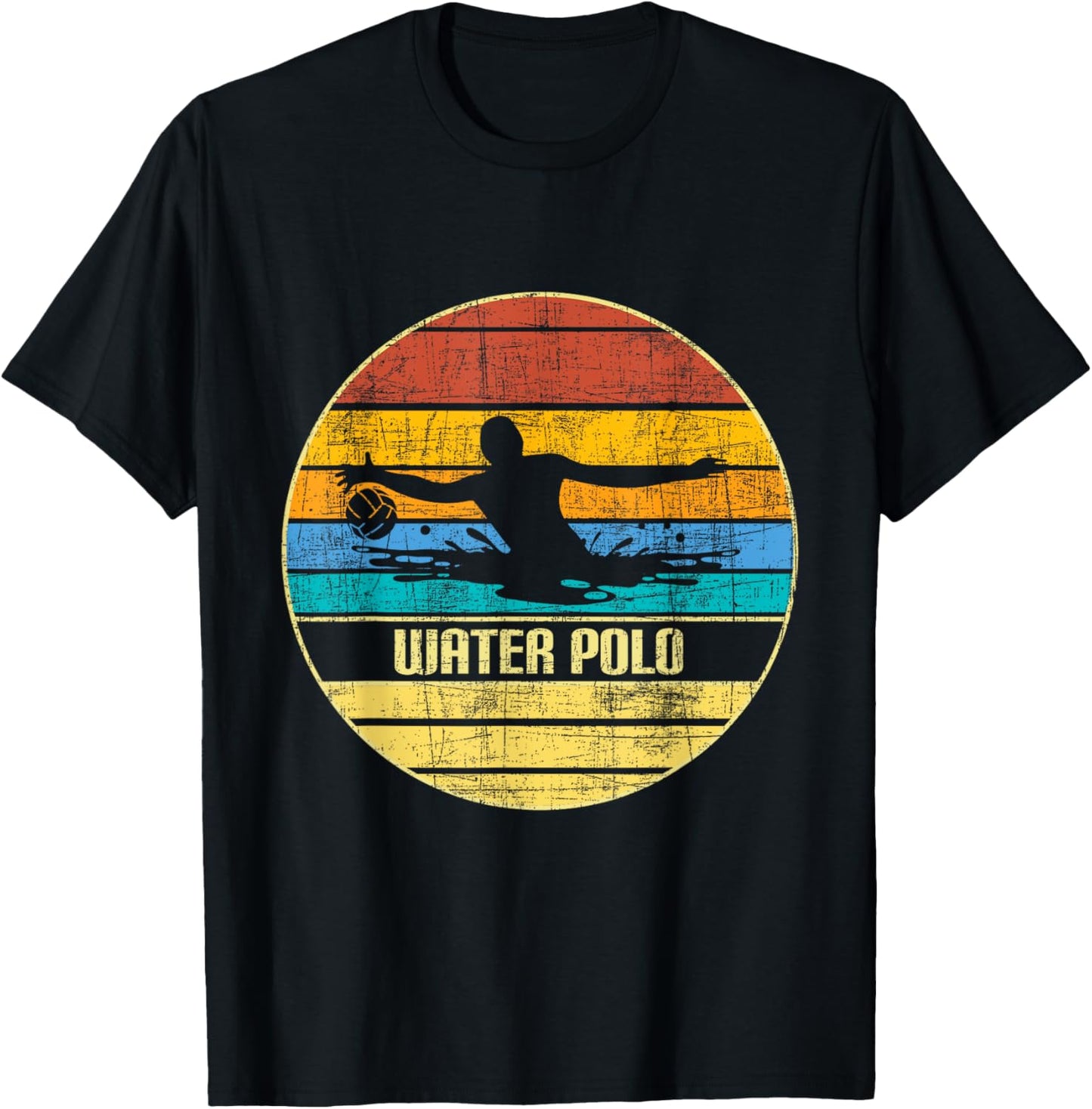 Water Polo - Retro Vintage Goalie Sportsmen Sports Lover T-Shirt - T-Shirt | Black