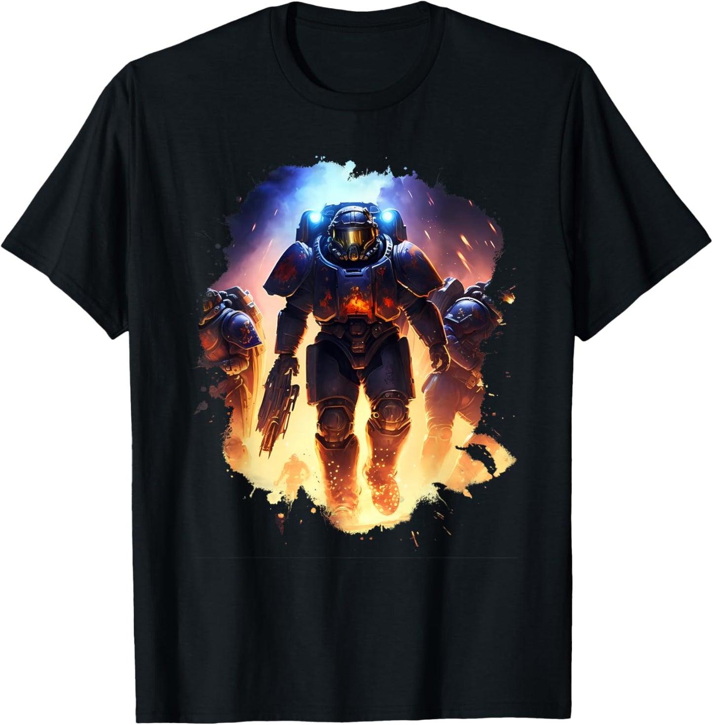 Heroes in Space The Epic Space Marines T-Shirt - T-Shirt | Black