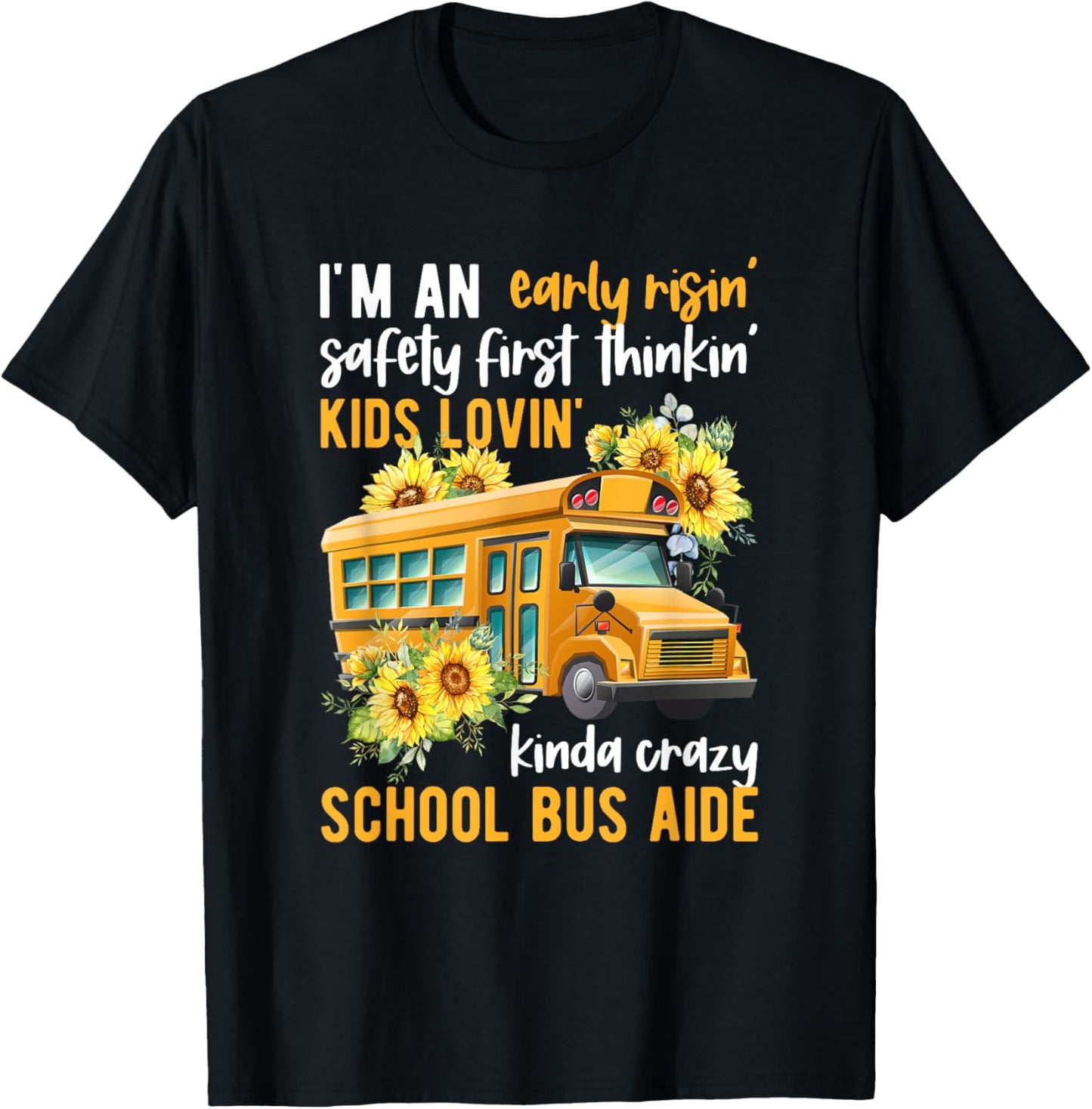 School Bus Aide Appreciation Bus Aide T-Shirt - T-Shirt | Black