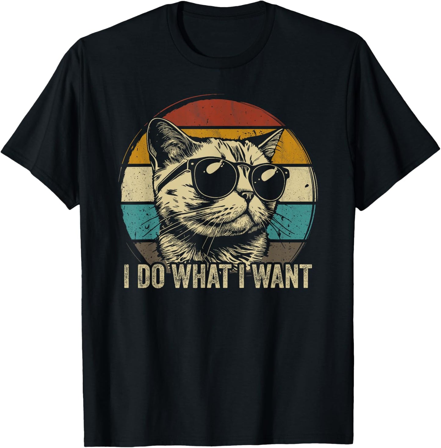 Retro I do what I want cat funny cat lover retro T-Shirt - T-Shirt | Black