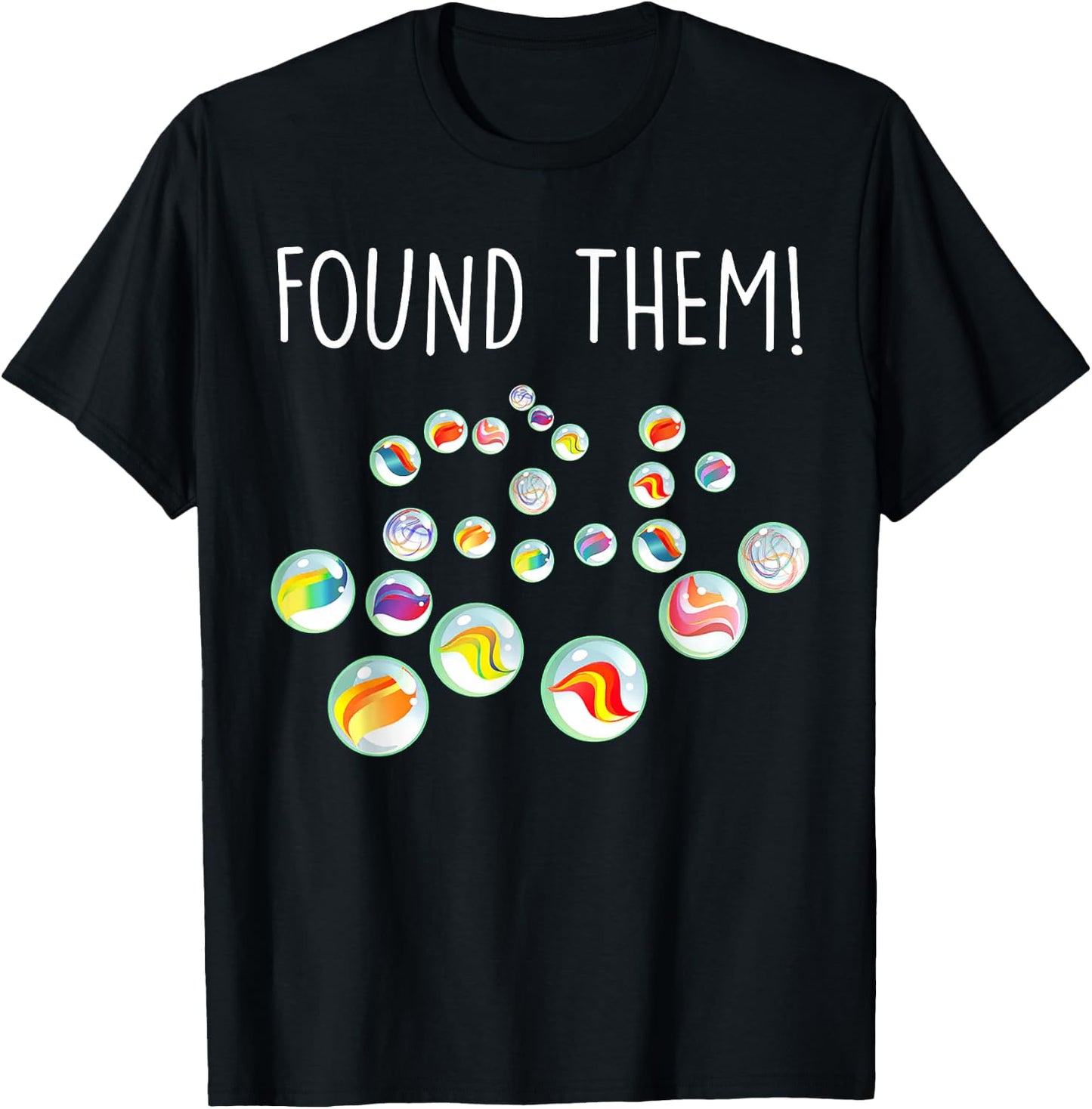 Found Them Marbles T-Shirt - T-Shirt | Black