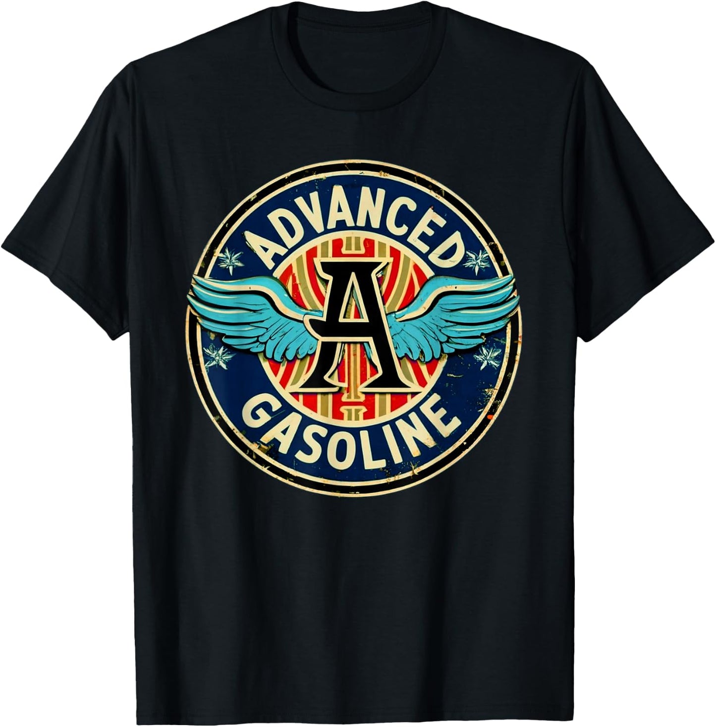 Retro Vintage Gas Station Advanced Gasoline Motor Oil Car T-Shirt - T-Shirt | Black