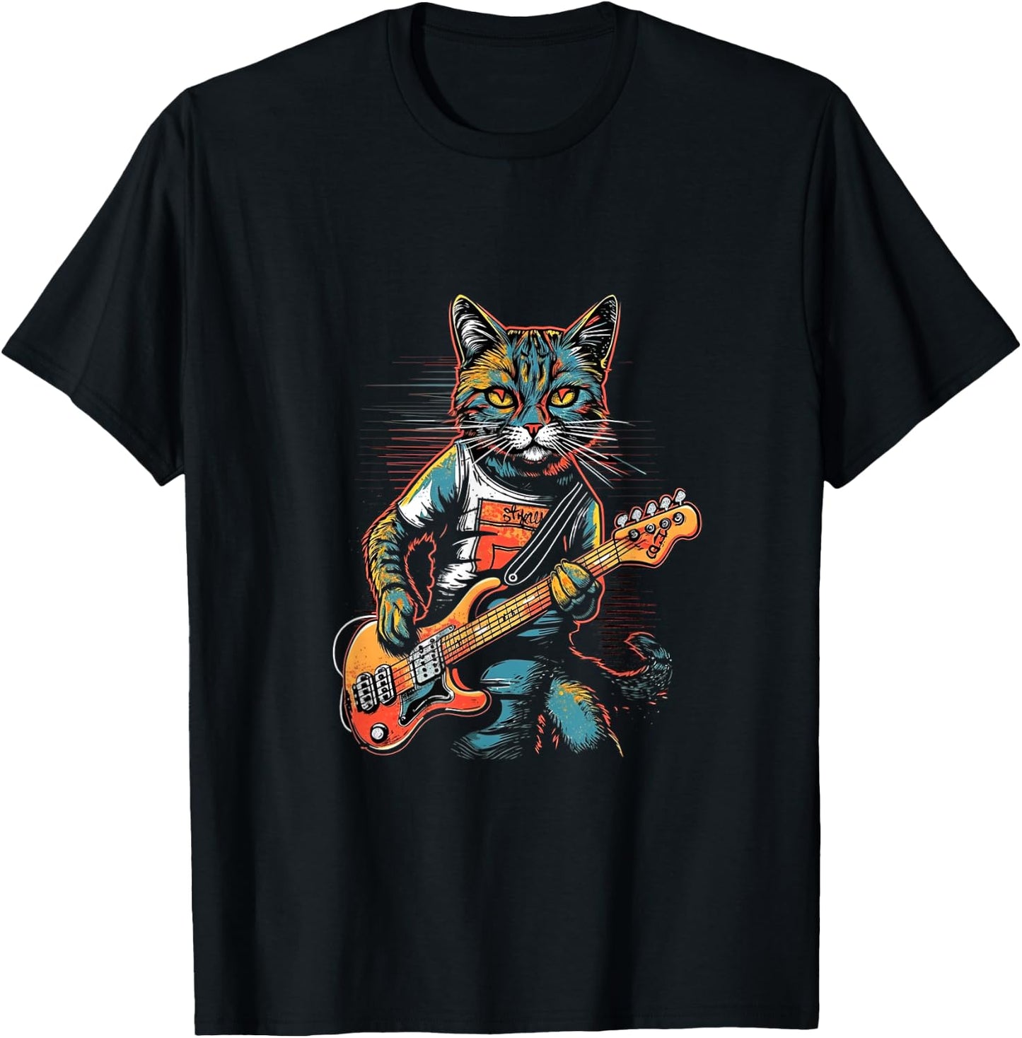 Cat Playing Bass Guitar Bassist Bass Guitarist Cats Lover Women T-Shirt - T-Shirt | Black