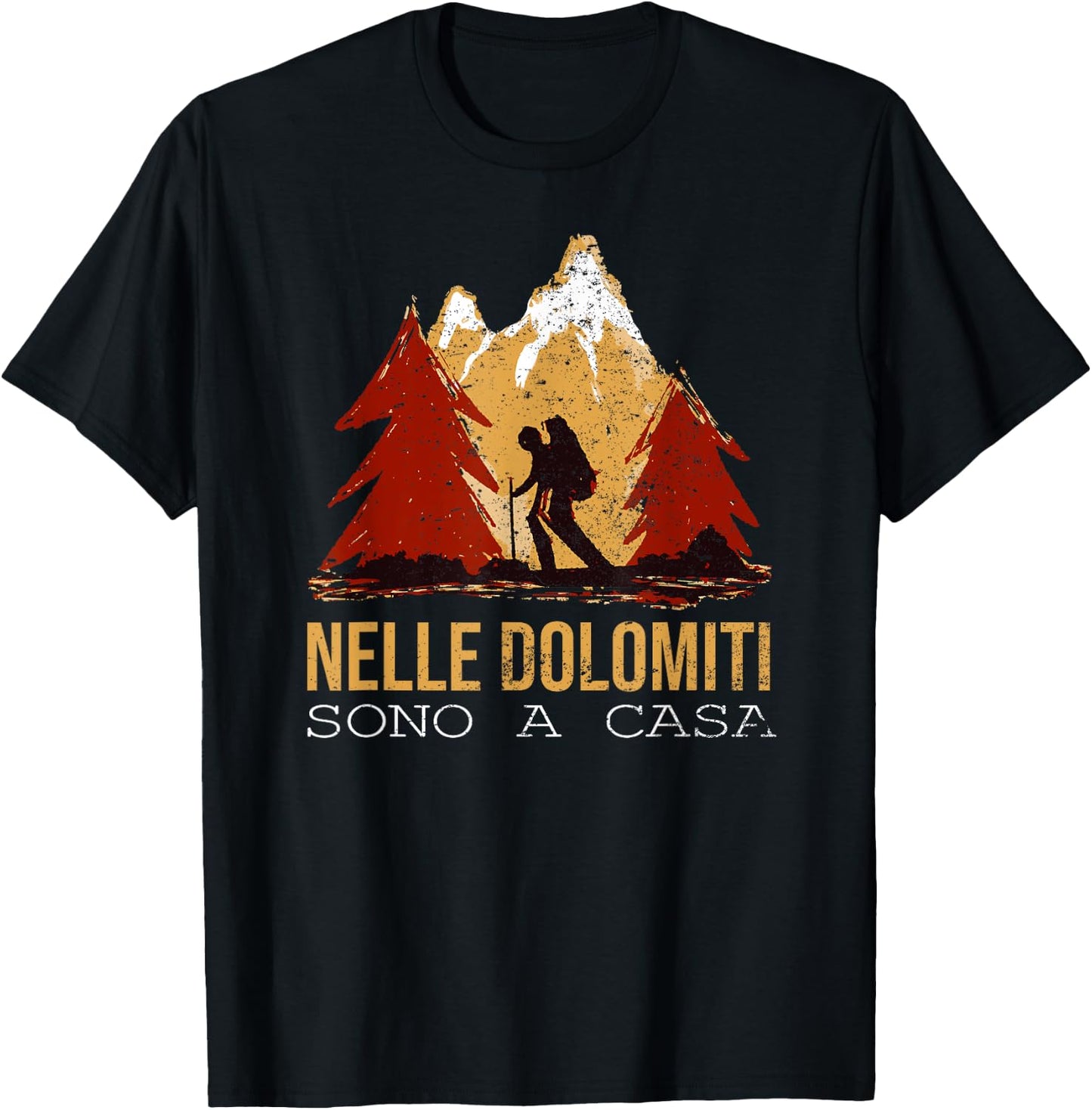 In the Dolomites are at home Excursions Ski mountaineering Dolomites T-Shirt - T-Shirt | Black