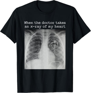When The Doctor Takes an X-ray of My Heart Bulldog Mom T-Shirt - T-Shirt | Black