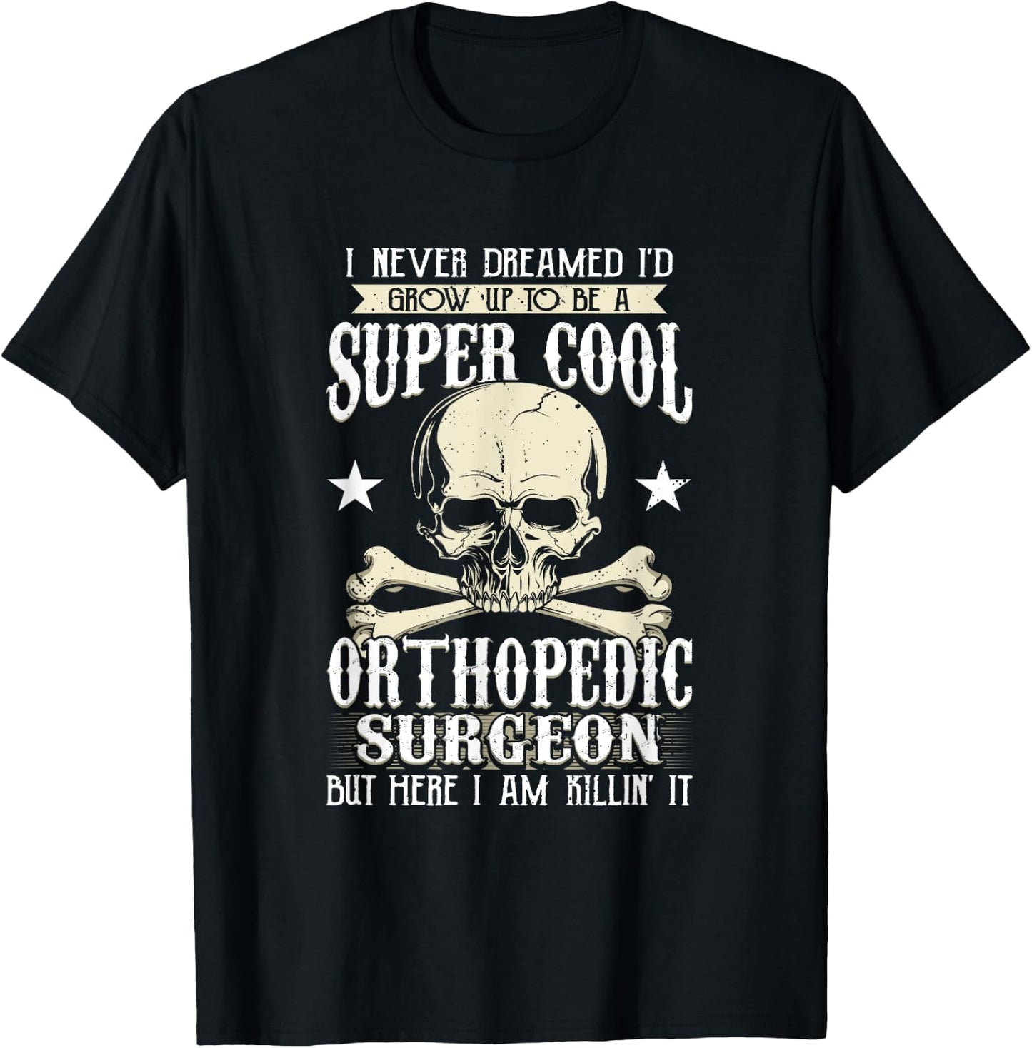 Orthopedic Surgeon Doctor Broken Bone Skull Xray Tech T-Shirt - T-Shirt | Black