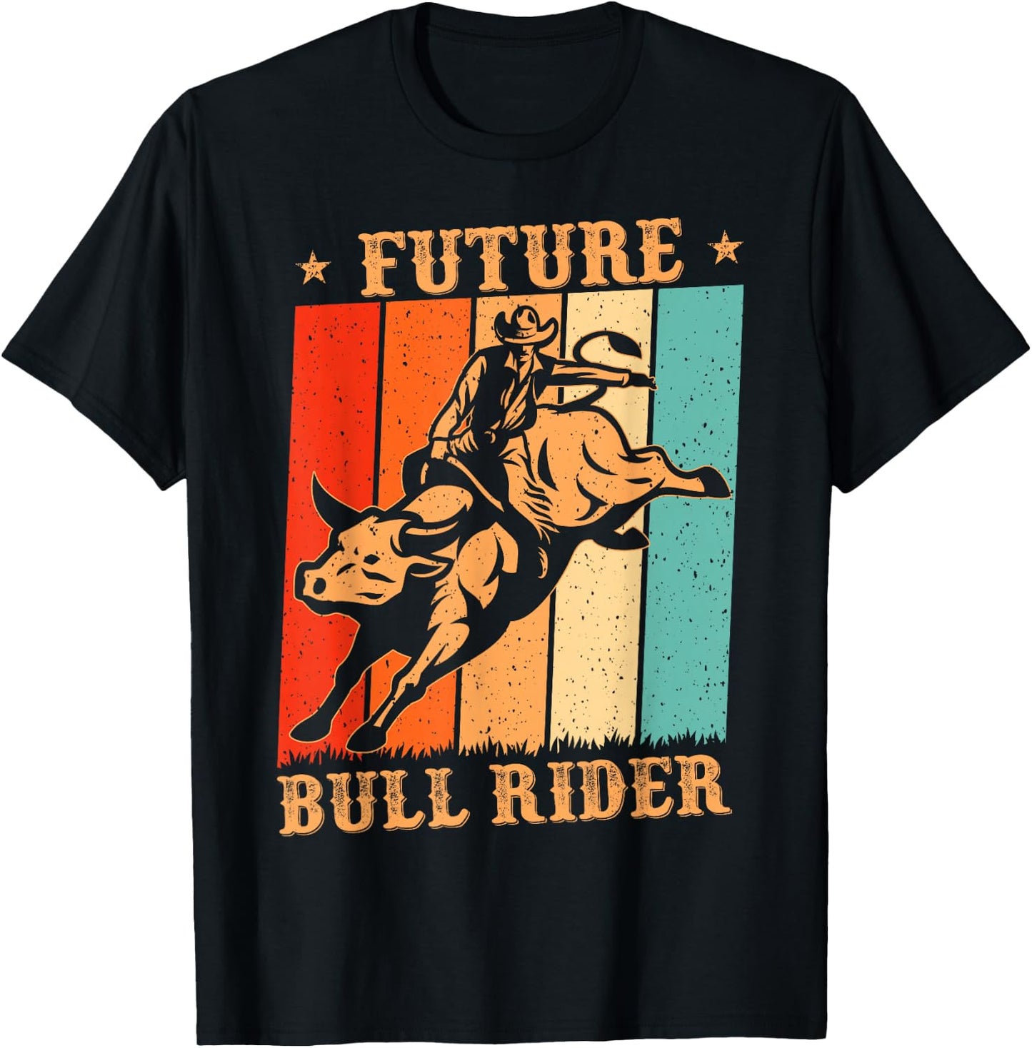 Future Bull Rider Kids Costume Rodeo Cowboy Bull Riding Boys T-Shirt - T-Shirt | Black