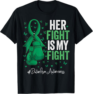 Green Ribbon Survivor Fighter Dwarfism Awareness T-Shirt - T-Shirt | Black