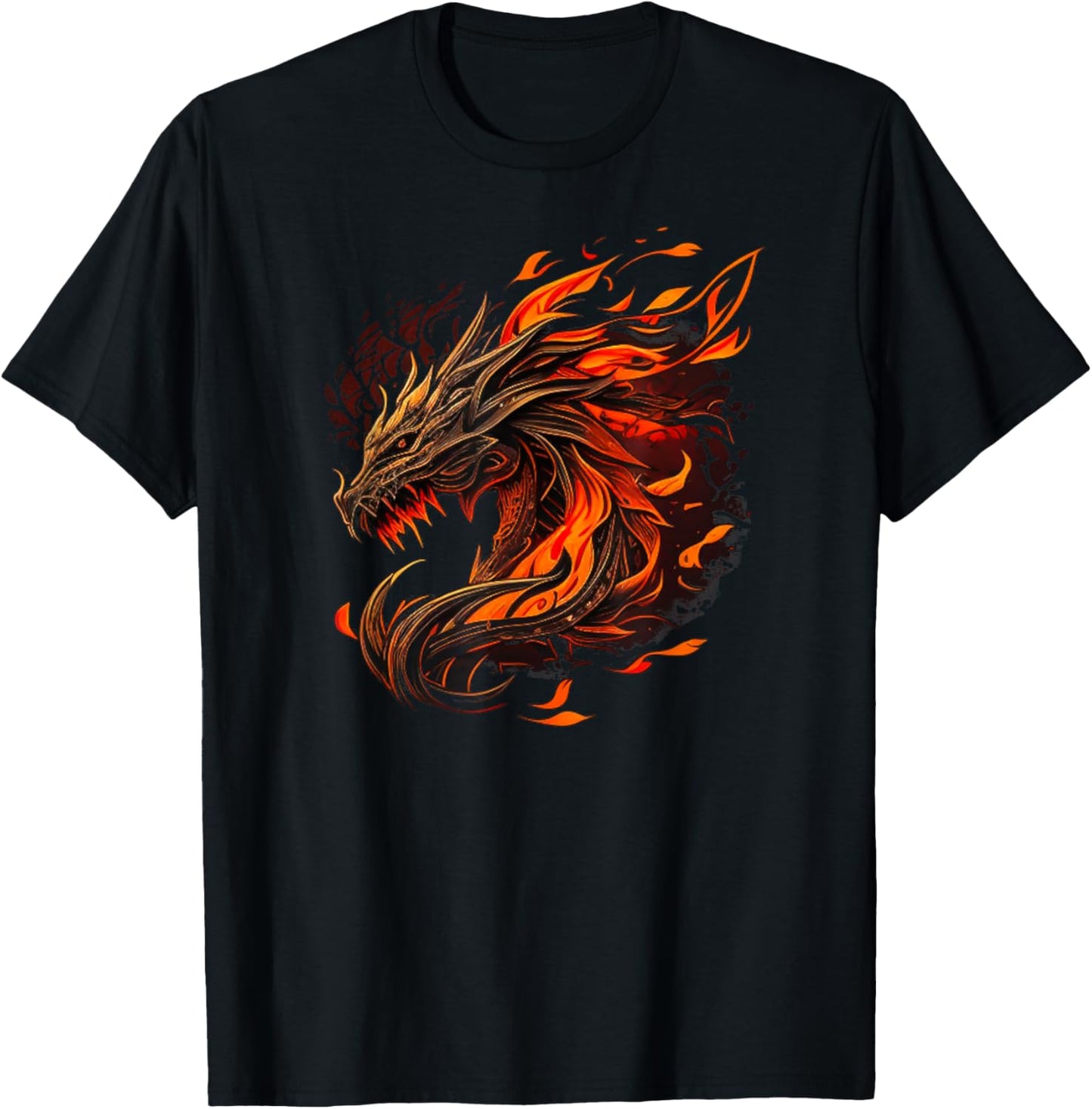 Cool Fire Dragons T-Shirt - T-Shirt | Black