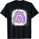 Purple Up for Military Kids Month Military Child Rainbow T-Shirt - T-Shirt | Black