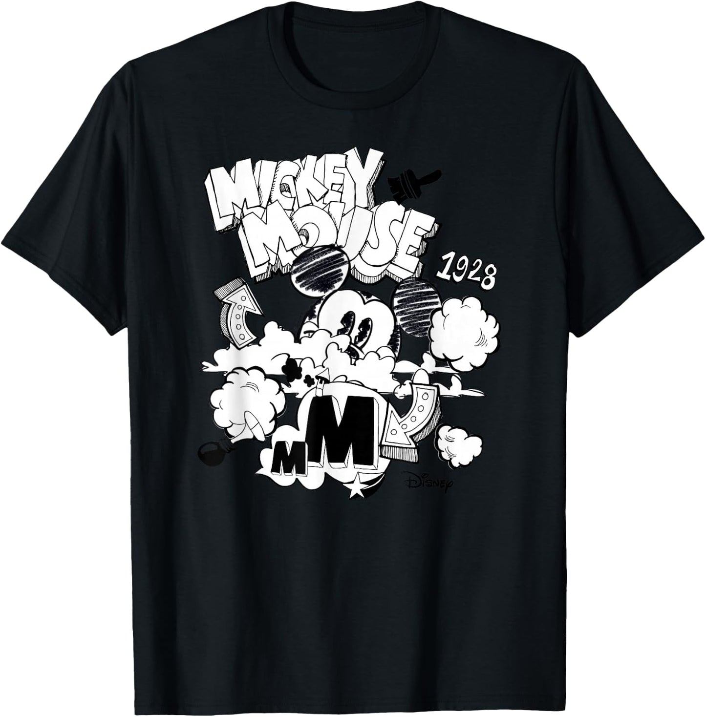 Mickey - Mickey Mouse Doodle T-Shirt - T-Shirt | Black