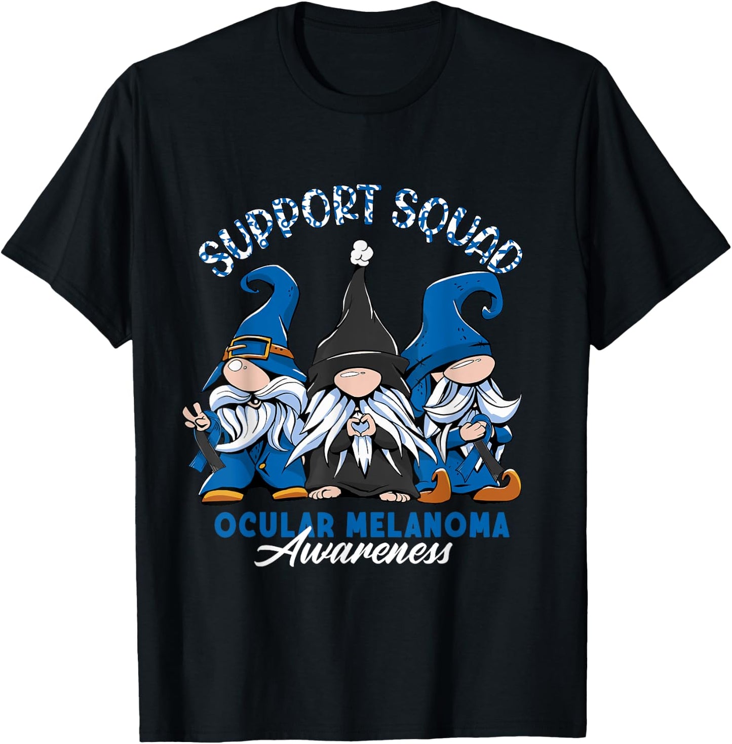 Support Awareness Squad I Eye Cancer & Ocular Melanoma T-Shirt - T-Shirt | Black