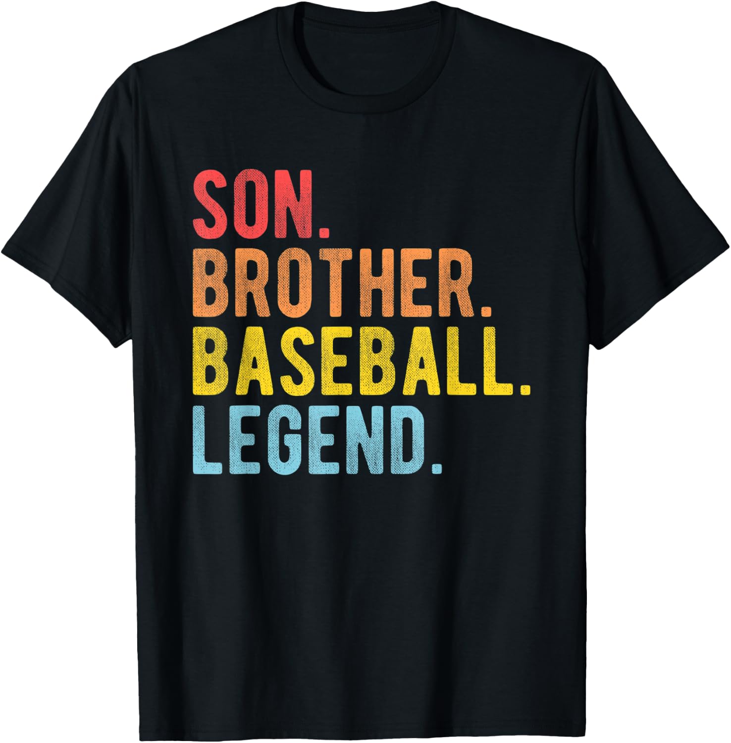 Son Brother Basebal Legend Retro Baseball Boy Kids T-Shirt - T-Shirt | Black