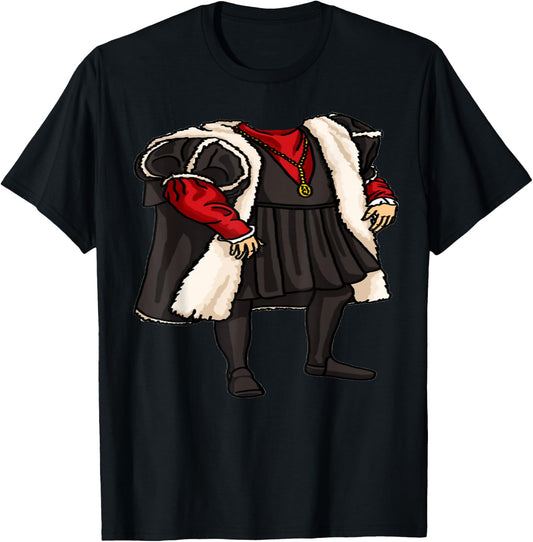 King Medieval Henry VIII Tudor Costume T-Shirt - T-Shirt | Black