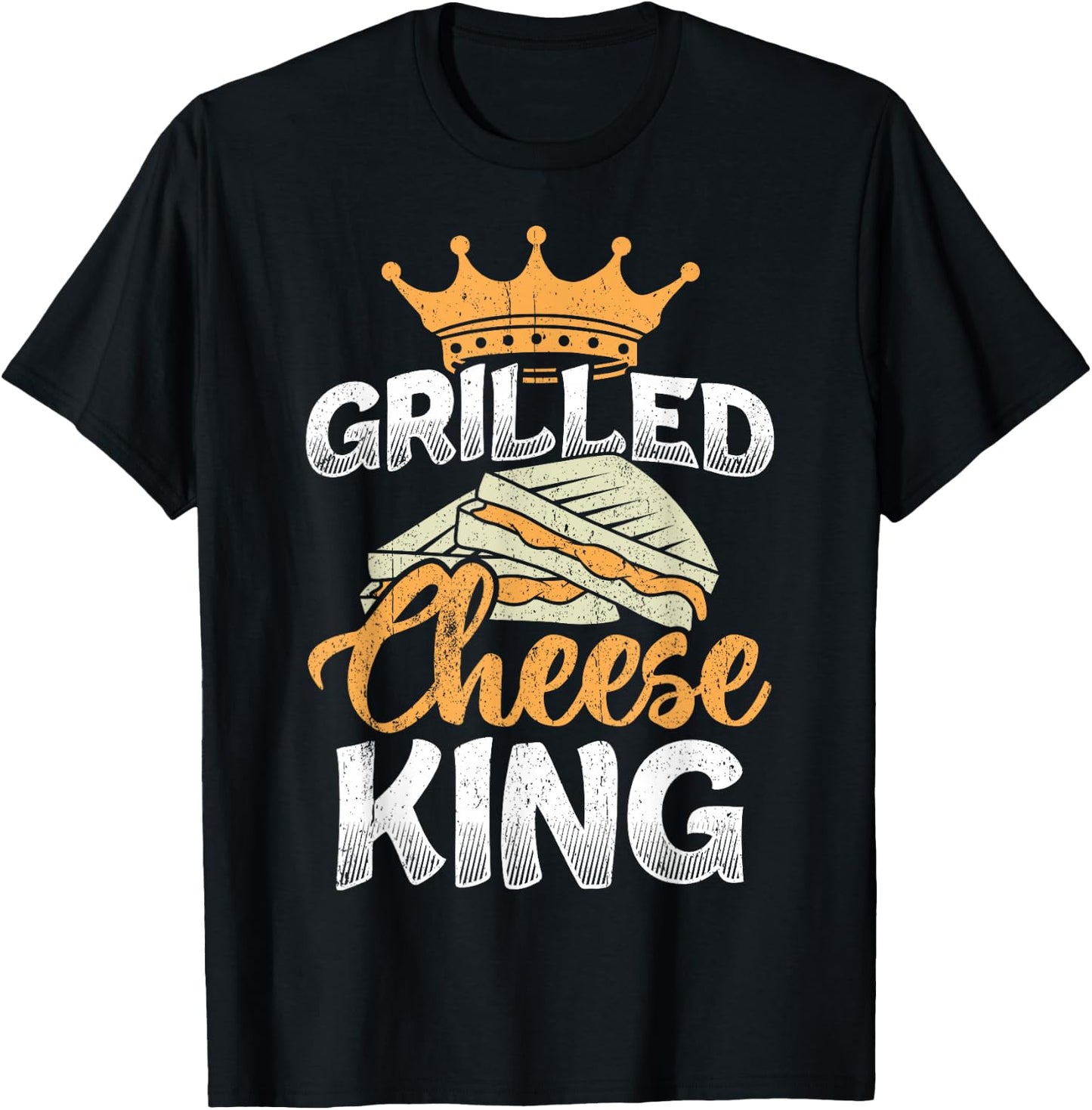 Grilled cheese king - Toasted Sandwich T-Shirt - T-Shirt | Black