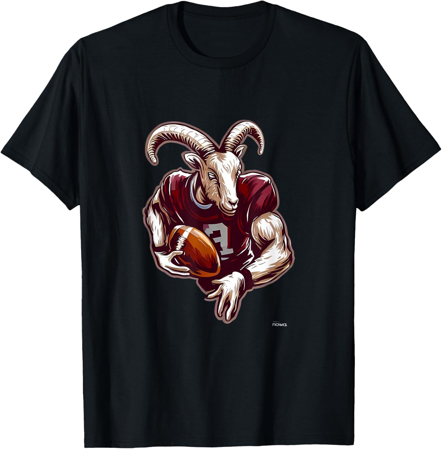 American Football Quarterback Receiver Running Back Goat T-Shirt - T-Shirt | Black