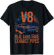 Real Cars have Exhaust Pipes V8 Muscle Car Lover V8 Engine T-Shirt - T-Shirt | Black