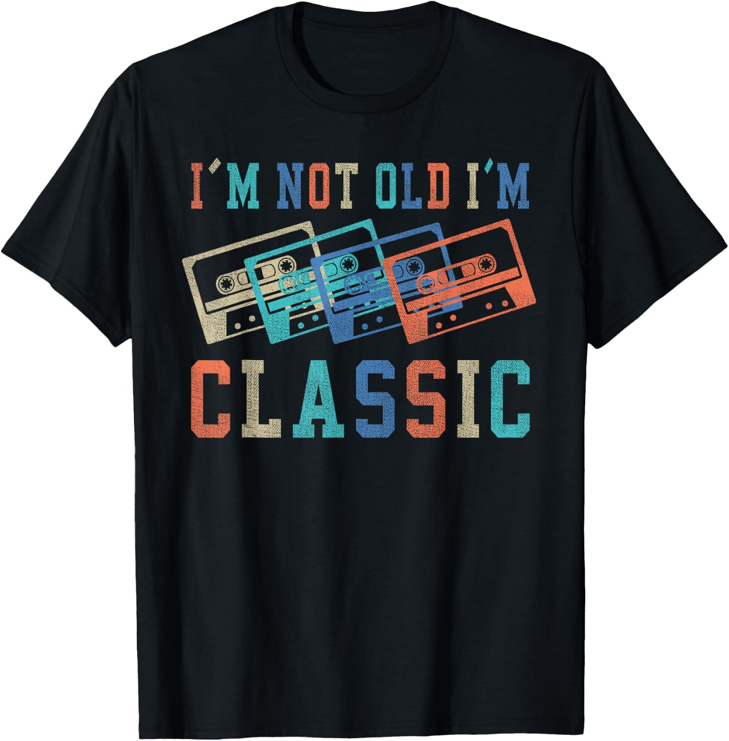 I'm Not Old Im Classic Grandpa Dad Birthday Gifts Rock Music T-Shirt - T-Shirt | Black